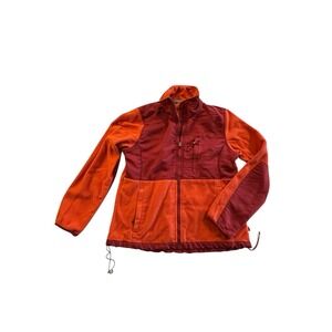 FREE COUNTRY Jacket Mens Burnt Orange Fleece Size Medium Full Zip‎ Up High Neck